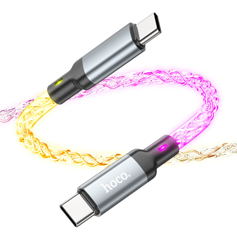 Hoco Cable Type-C to Type-C “U112 Shine” 60W fast charge Hoco Cable Type-C to Type-C “U112 Shine” 60W fast charge